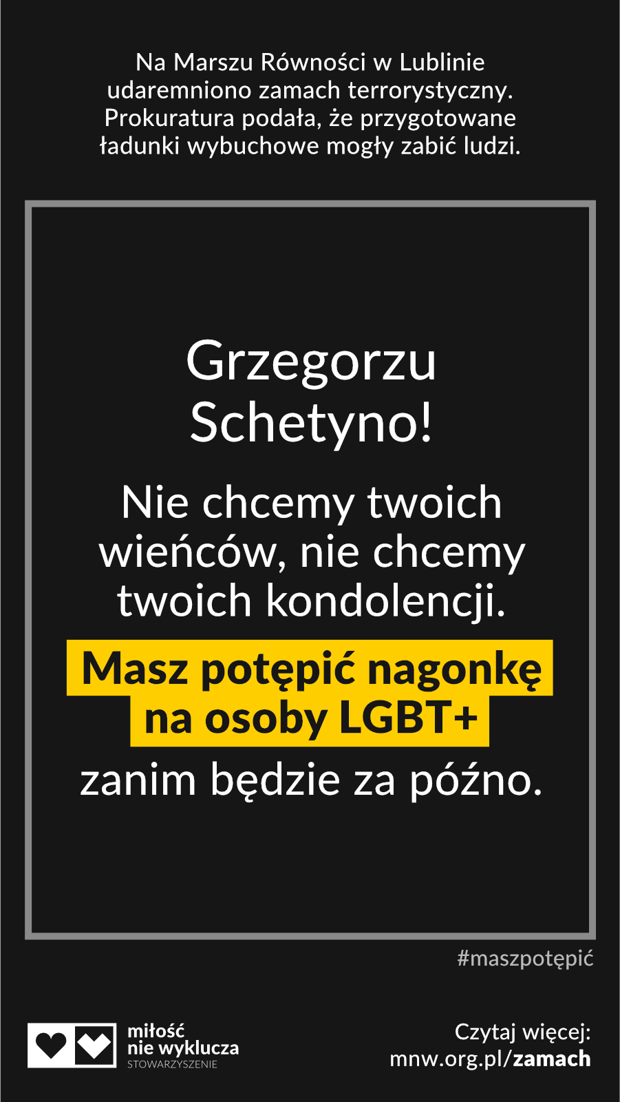 Schetyna #maszpotepic zamach LGBT