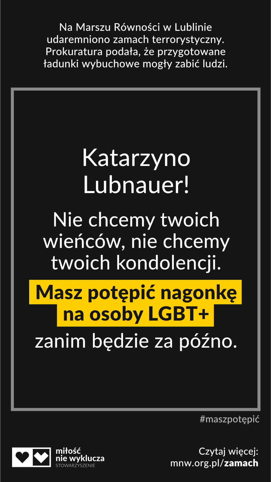 Lubnauer #maszpotepic zamach LGBT+
